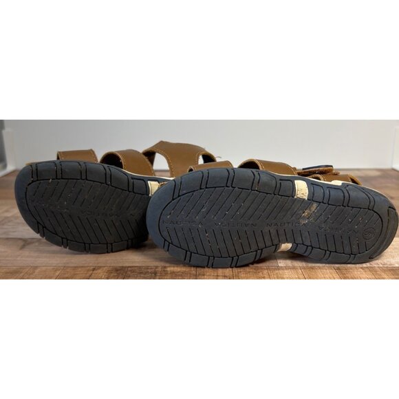 Nautica Brown Open-Toe Sandals With Adjustable Straps Boys 9 - Picture 5 of 5